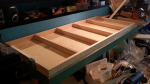 started with the frame and first sheets of foam.