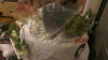 2799  -- all four stages, mounted, gray painted, with foliage and far left also painted