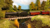 2843  -- swedish passenger train passes over the bridge