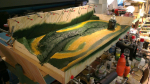 Started on the fascia today and also added first paint to get a sense of how the tracks and landscape will be.