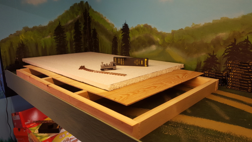 191437 -- A simple frame, a sheet of ply plus a few recycled foam sheets. Recipe for a layout.