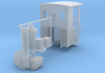 For the kitbasher - an O&K loco kit in both 1/45 and 1/35 scale. Contains cab, two domes, two chimneys. two (hollow) cylinder blocks and boiler front lid.