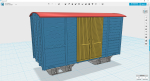 Model of a danish beet van for carrying bagged sugar from the factory to the distributors. These were running on 700mm gauge but I made mine for 600mm.