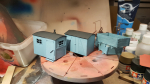 Feels a bit like I had a kick-off event with myself this weekend ! Carefully sanded some of the wagons from yesterday plus put on another two layers. Looks much better now. Also photographed all the latest things which had been collecting dust...