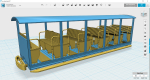 from the second book about RAR - Royal Arsenal Railways.  Needs RAR bogies and buffers to complete. Suitable bogies exist in both 09, 012 and 014 scale/gauge versions. Observe! The second buffer type should be used for these coaches!