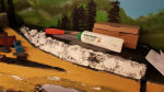 While waiting for a slow computer exporting 3D files I added some putty to disguise the ´foamy feeling´ on Koltorp. Ordinary wall putty does crack easy if added to thick, so this is just first layer. After second layer some paint and then grass and tree