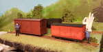 The printer is working full time, no new drawing to make at the moment, so I turned my attention to the paint booth instead and made this. Put the 0 scale version to the right to compare the scales with. Loco in the back is not from my drawing, found it o