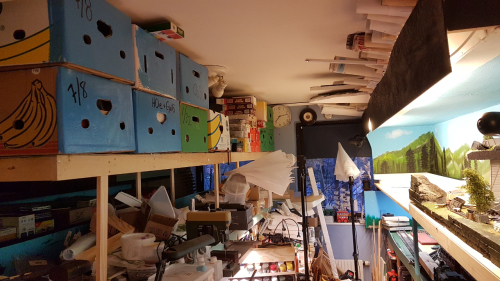 181110  -- new shelf was quickly filled up with boxes ...