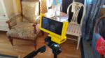 My son wanted a camera stand for his Galaxy S9. This was a tricky one .. but this final (third) version works quite good!