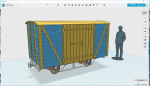 Designed and printed this freelance van a few days ago. At first I planned to make an extended version of the classic atlas chassis for it, but now looking at the pictures I think short atlas bogies would look even better. Will do both so I can see them..