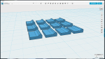 The molding trials are over but I couldn´t leave this idea to somehow use 3D technics to create easy roof tiles. Suddenly this evening I got the idea to why-not-print-them-as-loose-pieces or small groups .. ? Said and done, here is the results. During ..