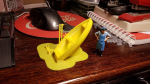 The dinghy were finished last night. I was thinking a lot of about how to make a complete hull like this, never done it before. It turned out to be very easy. One more skill to the list .. This is also one of the best prints I got from my printer! ....