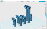 These little buggers were more difficult than first expected. Tried several ways with different angles and supports, still not first ok item printed. But can´t have a boat without them, so will keep trying. At first tried to print all at once which of