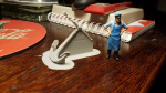Toilets and the corridor under the gangway was finished today. The anchor failed, still some dirt in the nozzle. Ordered a cleaning kit since I could not find a needle with 0.4mm width in wifys sewingbox ... The corner of the corridor also got...