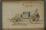 Möllerheim field forge, a necessary vehicle for a moving army in the 1700s. Each regiment had these for repairing wagons, cannons, horse shoes etc. This model is made from measures taken a few weeks ago in Eksjö at Smålands Karoliner (Smalands Carolean