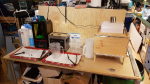 I did finish my lightbox and printer table setup this evening !  