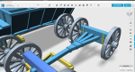 I started adapting the drawing for the resin printer this evening. I realized quite a lot is/was designed for a fdm printer, so at first I just fixed that, but in the end complete chassis was re-done. It was easier to make a new one compared to fixing ...