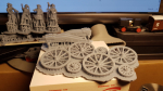 Ironical, the gunners got near perfect but not 100%, these wheels is indeed 100%, but I placed them to close to the bottom so it will be almost impossible to release them from the supports. We live and learn : Not to many at the same time, read the manual