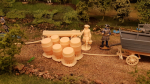 Made a couple of barrels as load for the supply wagon. They are all of the same design, I only varied the height and proportions.