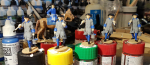 Today I painted these gunners carrying buckets and another officer on horse. They look nice painted, but what really makes them pop is the wash afterwards showing all shadows and wrinkles in the cloth. It is easy to overdo the wash, so I always dilute ...