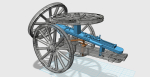 Got a just perfect drawing from swedish army museum last thursday on a swedish 1831 reserve wagon, so I made the CAD for it this evening. This was pulled behind a regular limber, so they had both extra ammo, carriage, wheels, axles, winch and all kinds of