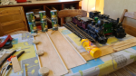 Had another period of low energy but today I got started on the second shed. Cans with bamboo shots turned out to be excellent glueing weights.. I wanted the second shed to be a bit higher than the first and that was a good idea, else the tender....