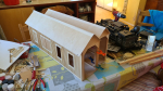 Testing out walls and roof before glueing in place.