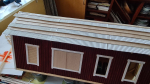 Have been gluing on a piece of roof tiles now and then, but this weekend I got a good look at it - and did not like what I saw.. So I did rip it all up again and started over. Better now, then regret it later on. This time I did decrease the size of th...