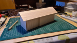This weekend I built the main building frame and got started on the roof itself. Really like this, fun and easy.