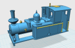 My MagicTrain chassi from eBay arrived today so I could control measure and do final adjustments to the body. Also added some more details and made a separat print for the handrails. All are now sent to WinterZone for print. Photos will follow when they..