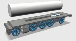 Chassis is done. At least the one I will use for the static model. Boiler, cab and details remains.