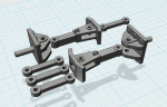 Couplers for the Vienna Hospital 500mm gauge line. Scale is 16mm at 1:19.05 but easy to adapt for other (big) scales.