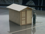 This month I been on vacation most of the time, but some things has been done anyway. A small house for my lighthouse keeper was made in our caravan, even if I didn´t had the time to finish it completely.