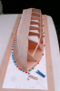 dayc-0601 -- 2 - Hull, top view. Note the map-needle´s and cloth-picks. I use cloth-picks of both wood and plastics. Sometimes the wooden type holds <b>to</b> tight, then the plastics are better.