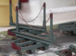 Binnie bolsters in the paintshop.